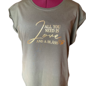 Damen Shirt "All you need is Love" olive