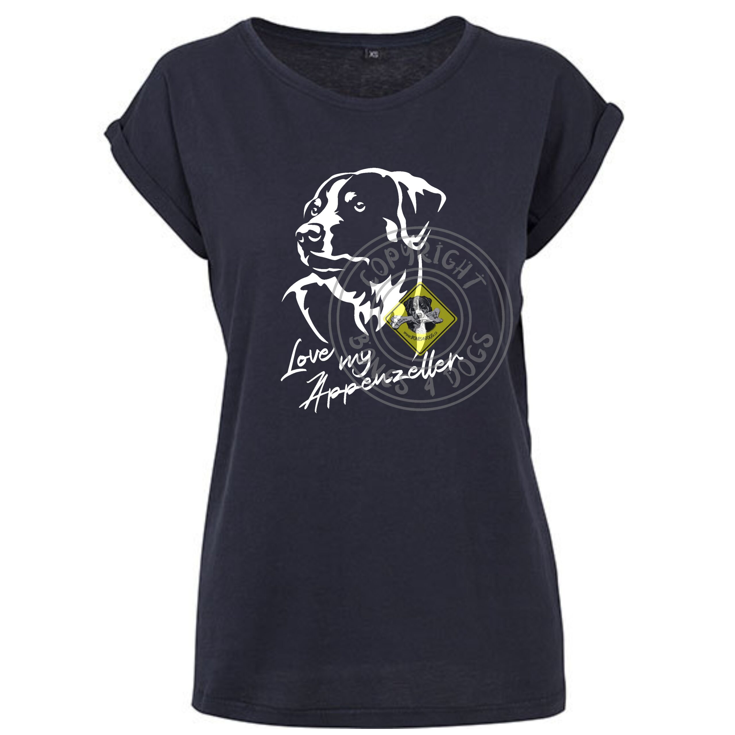 Damen Shirt "Love my Appenzeller" navy